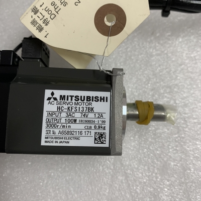 Mitsubishi HC-KFS137BK AC Servo Motor 3 PHASE 100 W 74 V 3000 RPM 1.2 A CIB NEW AND ORIGINAL GOOD PRICE